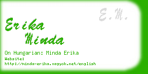 erika minda business card